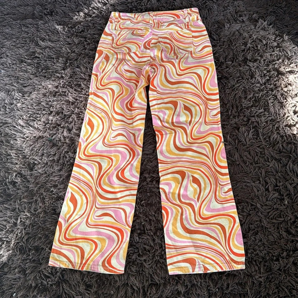 Groovy vintage style 1970’s orange jeans - Picture 2 of 8